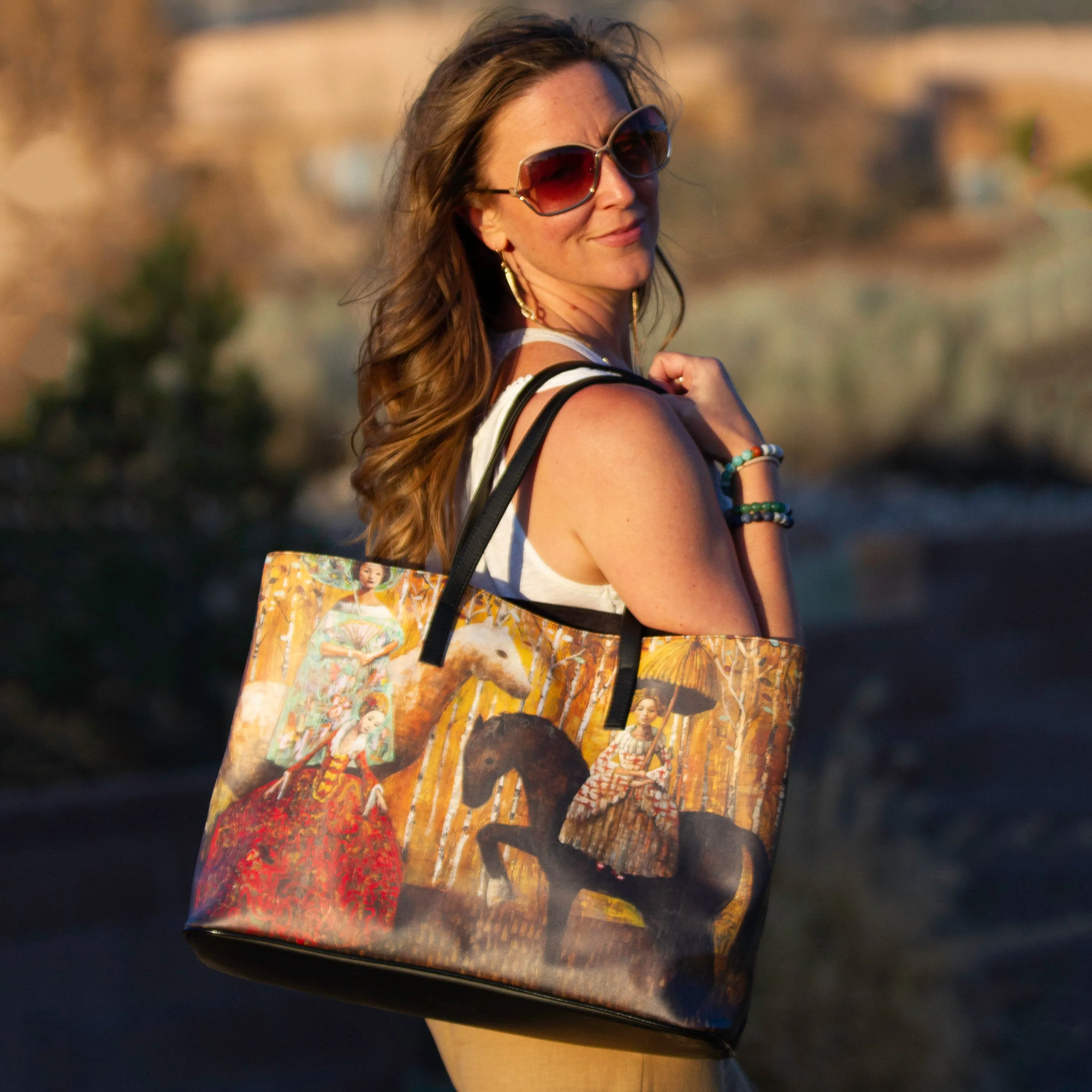 Yellow Leather Tote