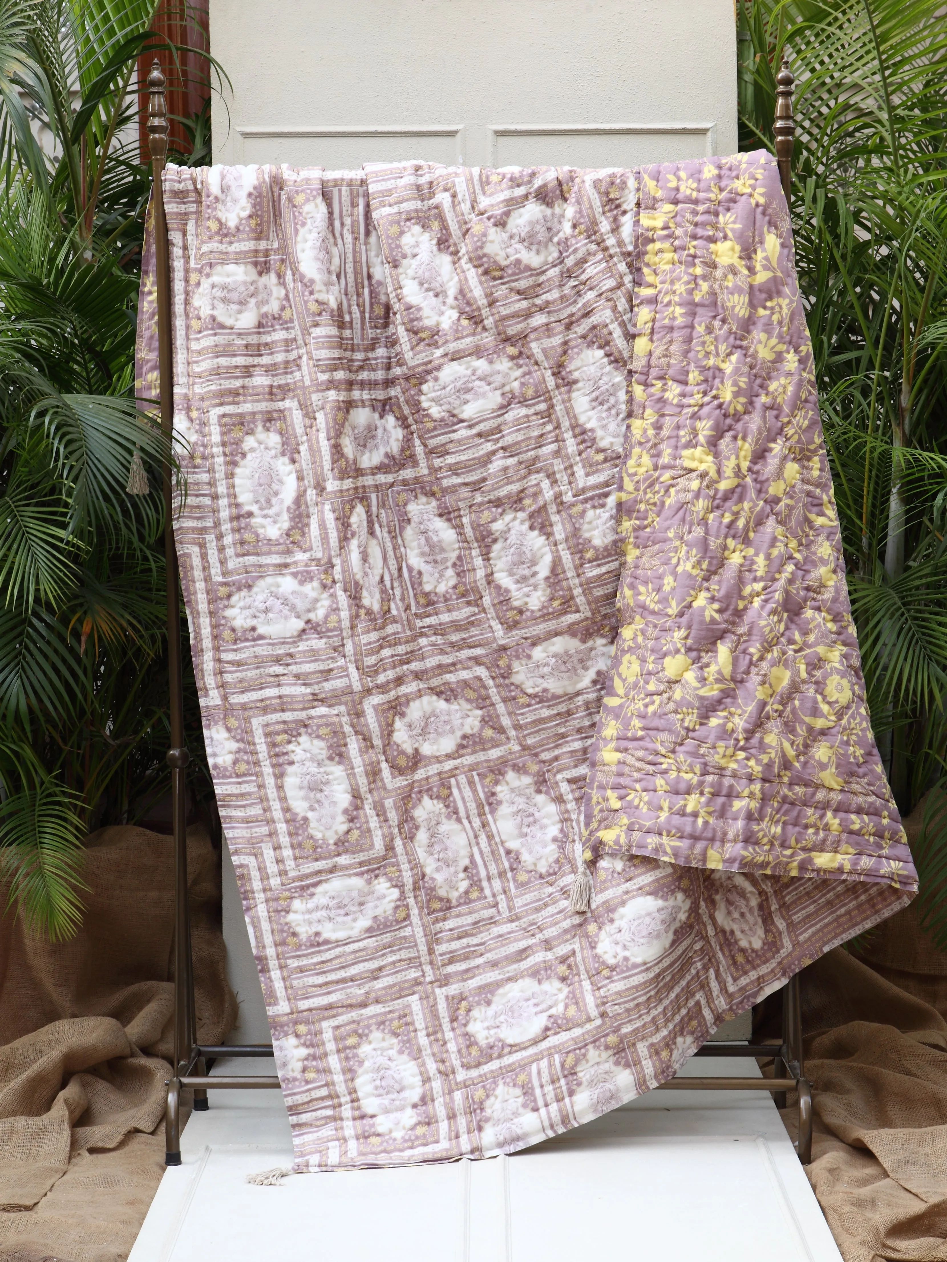 YELLOW SAPPHIRE Reversible Silk Cotton Quilt