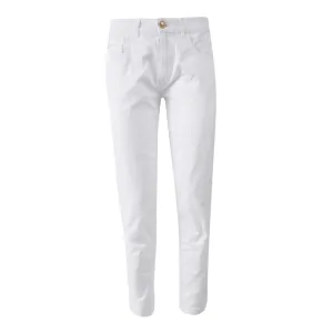 Yes Zee pantalone da donna Push Up in cotone elasticizzato 1319 P377 XX00 0101 bianco