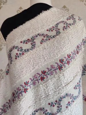 Zarif-e-Gulbahar Pure Pashmina Shawl with Sozni Embroidery